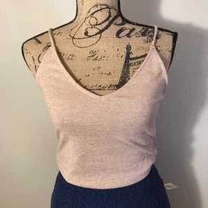 Forever21 knit top/cami in rose gold